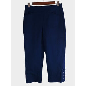 Chico's Capri Womens Size 0 (US 4) Navy Josie Perfect Stretch Slim Classic Crop